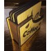 Set of 4 wood cup coasters with stand, laser engraved drawings - مجموعة من 4 كوسترات خشبية مع حامل، بها رسومات محفورة بالليزر