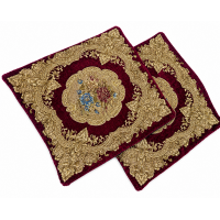 Set of 2 - Cushion Cover Classic Design Goblan & Katifa طقم قطعتين - كيس خدادية جوبلان وقطيفة تصميم كلاسيك