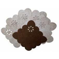 طقم مفرش نيش جلد مقلوب 6 قطع بيج فاتح